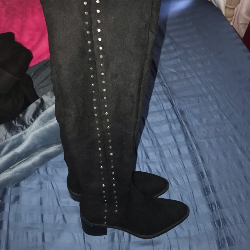 Fergalicious knee high black boots size 6.5